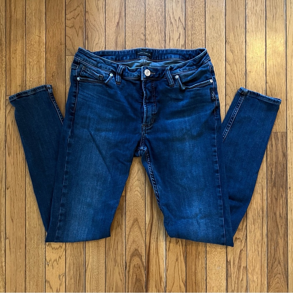 Silver Bleecker Mid Rise Jeggings